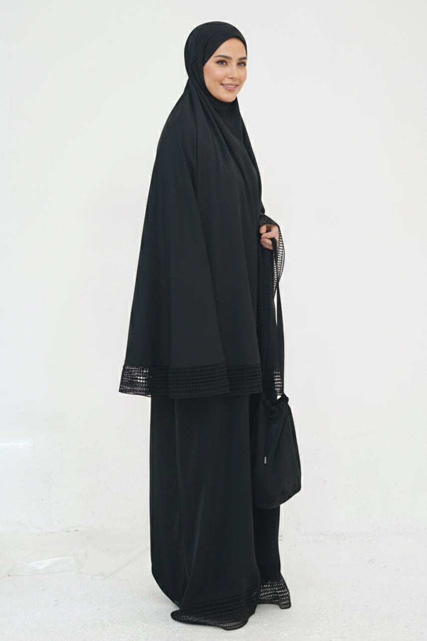 Azura Breathable Fabric Modest Prayer Set 956 – Black