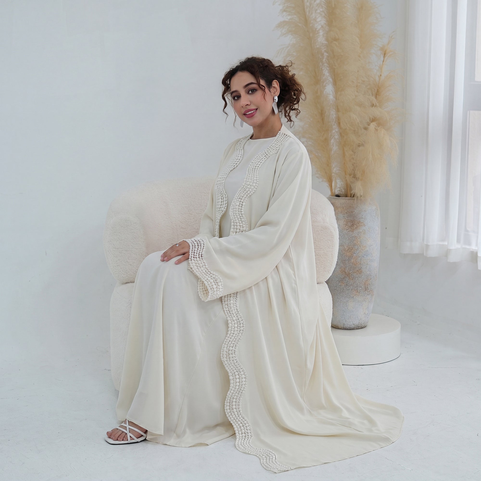 Long-sleeved cardigan + matching dress two-piece set LR1183