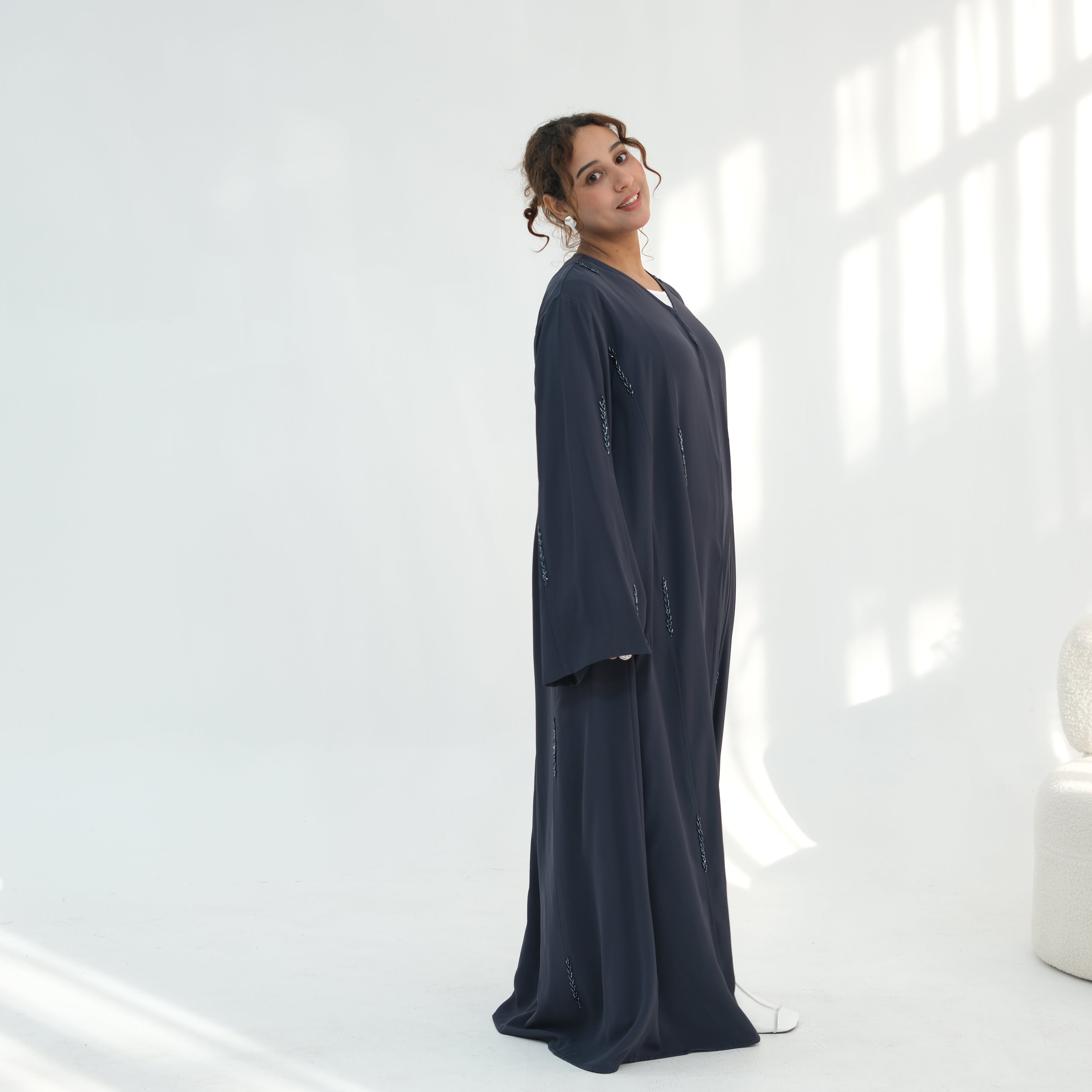 Loriya Large Size Long-Sleeve Handmade Beaded Cardigan LR1106 - Meliza