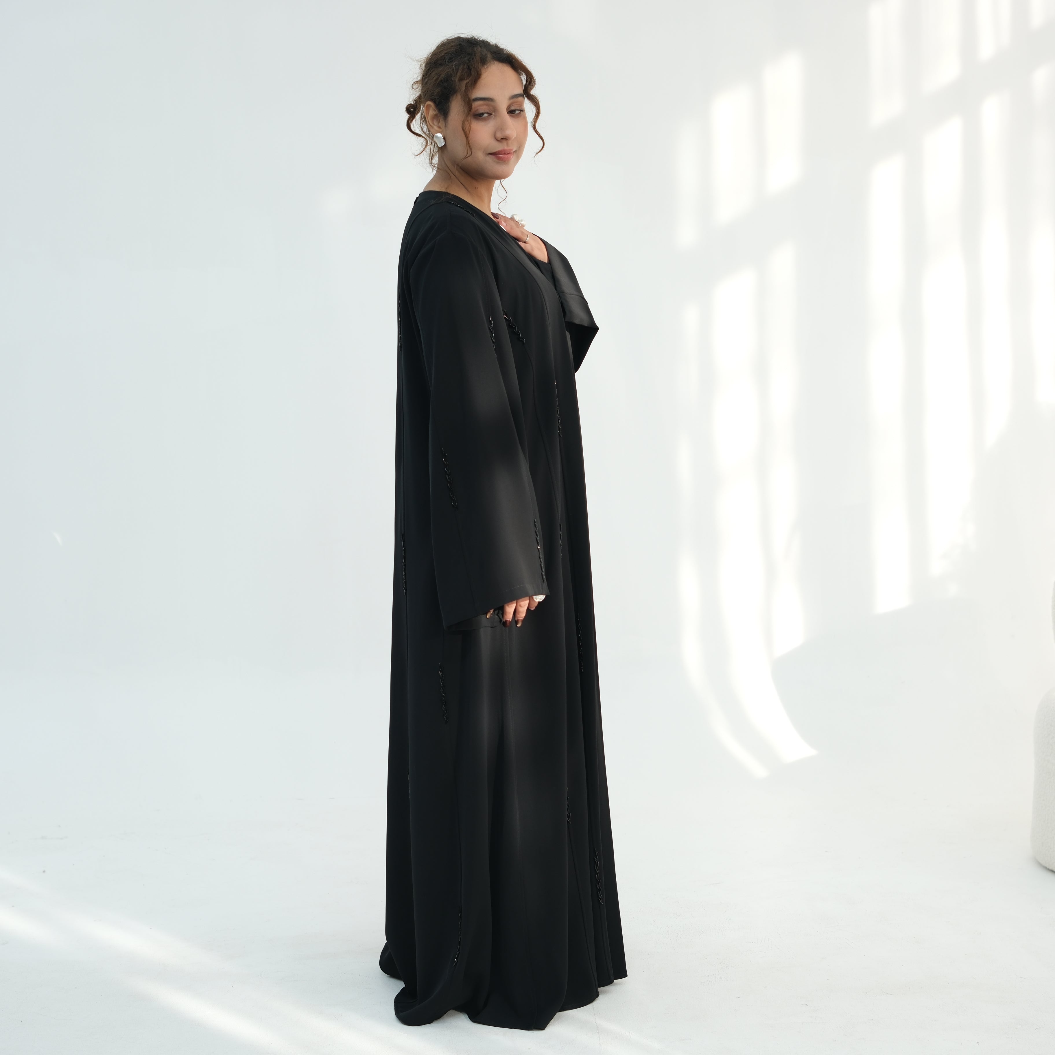 Loriya Large Size Long-Sleeve Handmade Beaded Cardigan LR1106 - Meliza