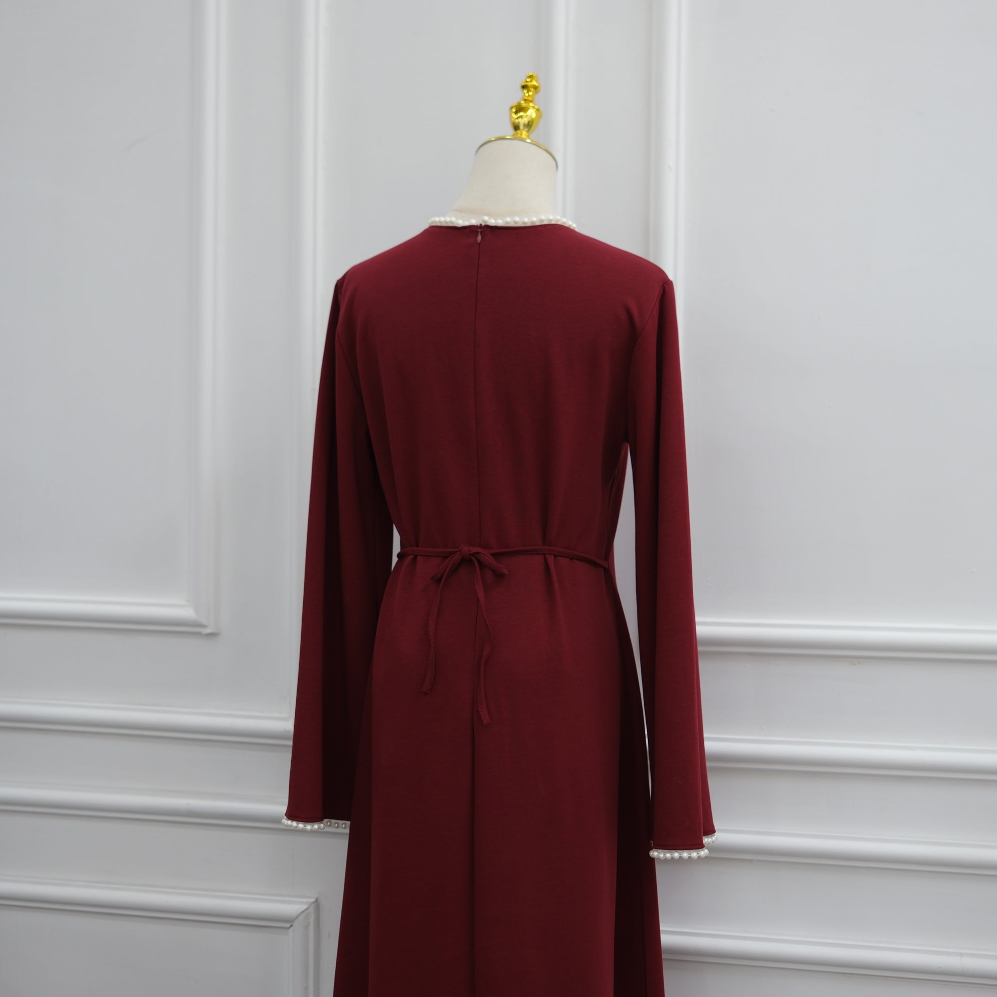 Loriya beaded shawl + long-sleeved dress LR1167