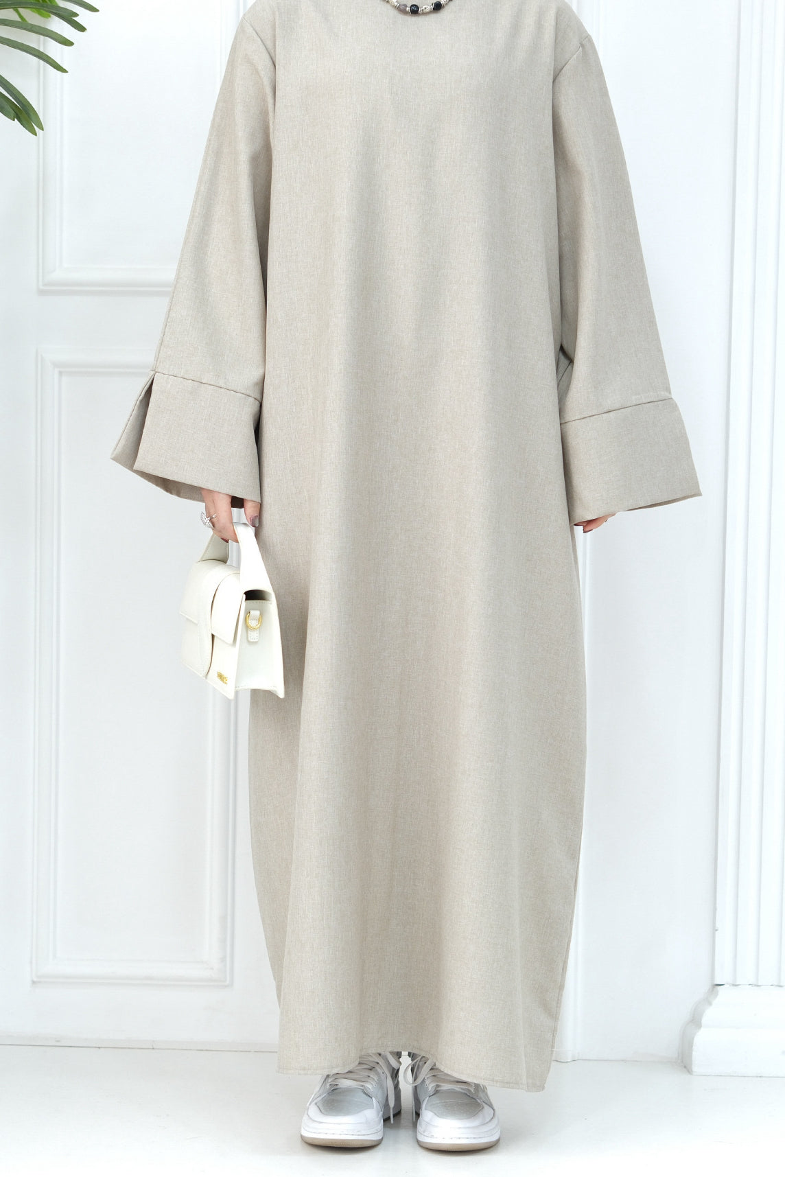 Hasan Polyester Oversize Casual Abaya 715 - Taro - Meliza