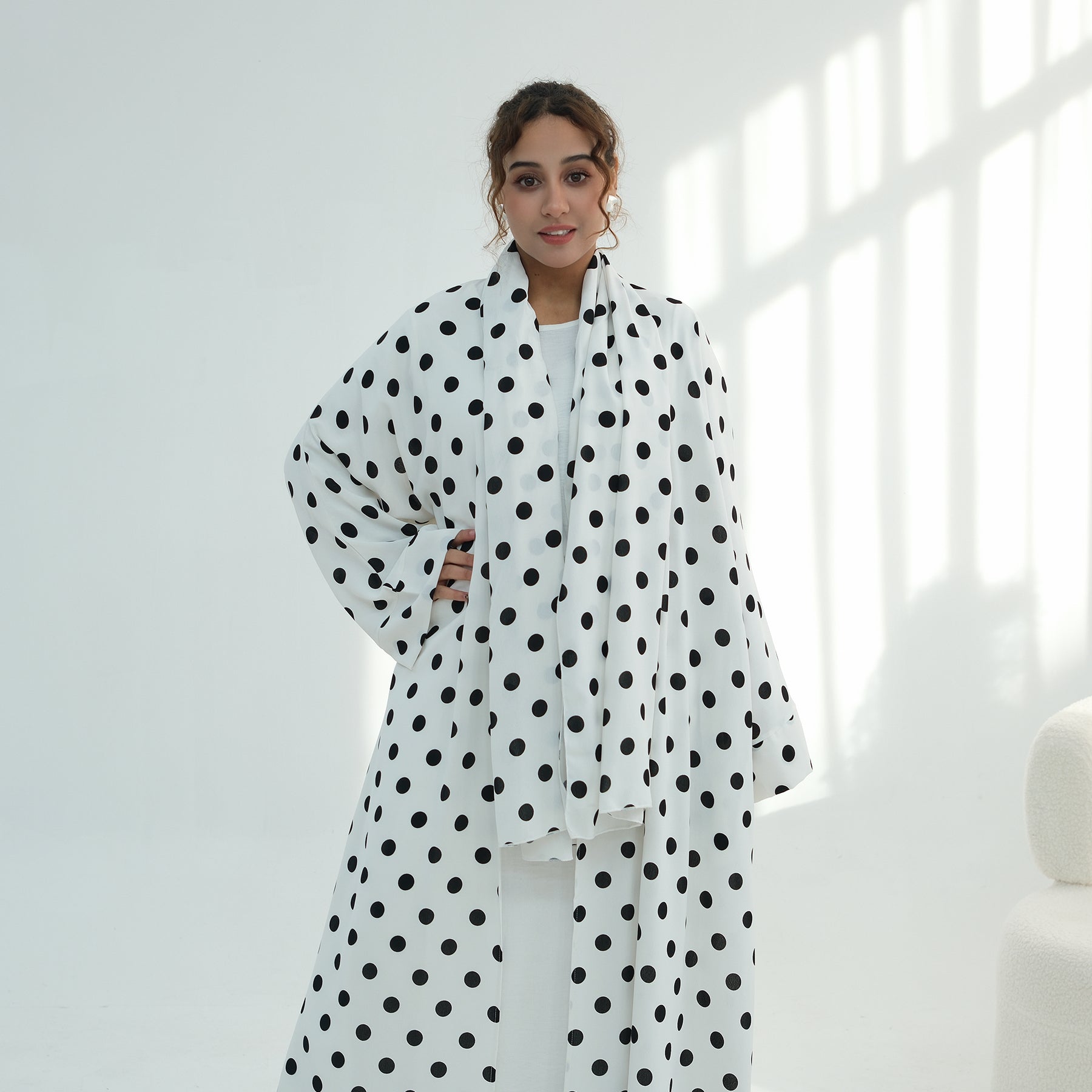 Loriya gorgeous wave cardigan + scarf two-piece set LR1119