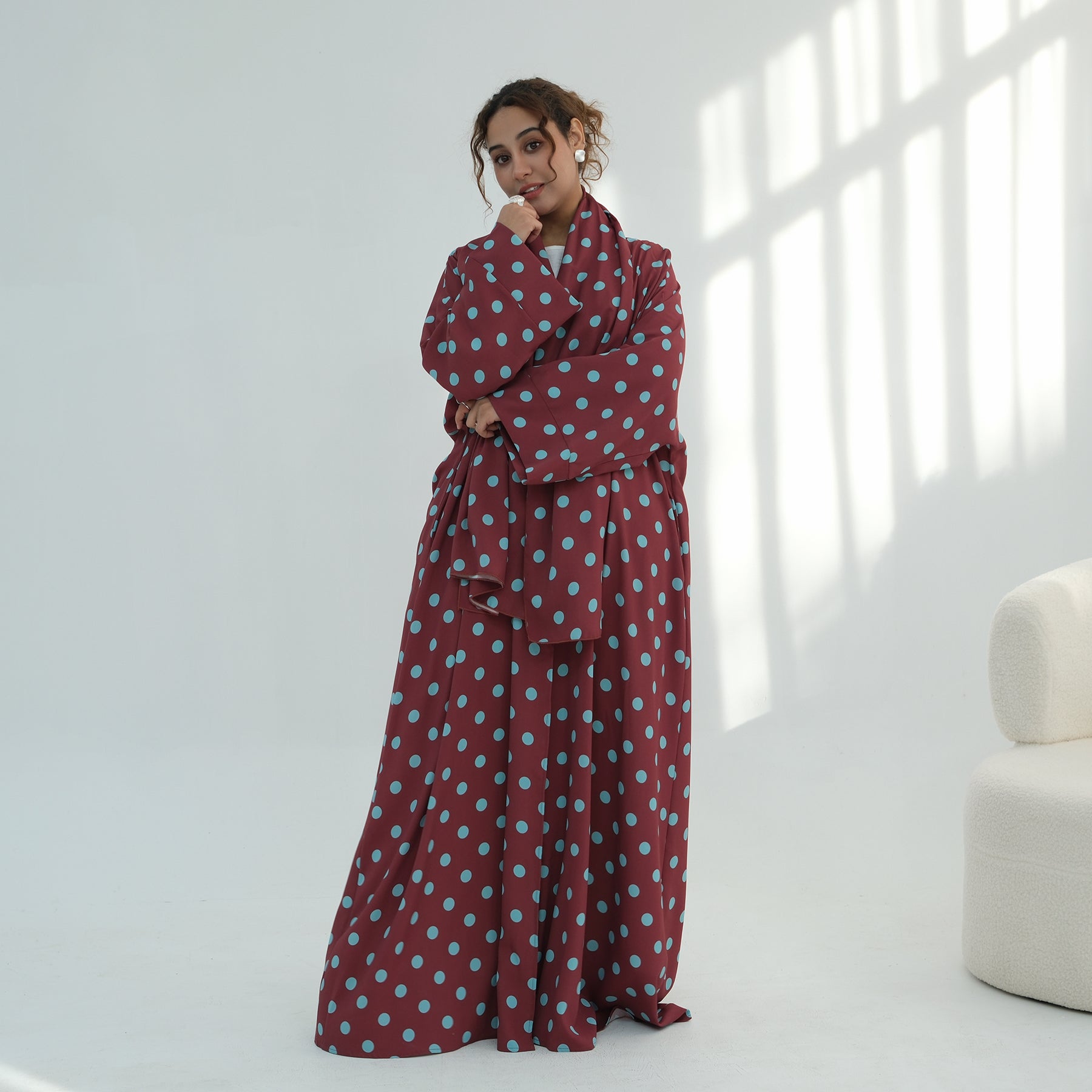 Loriya gorgeous wave cardigan + scarf two-piece set LR1119