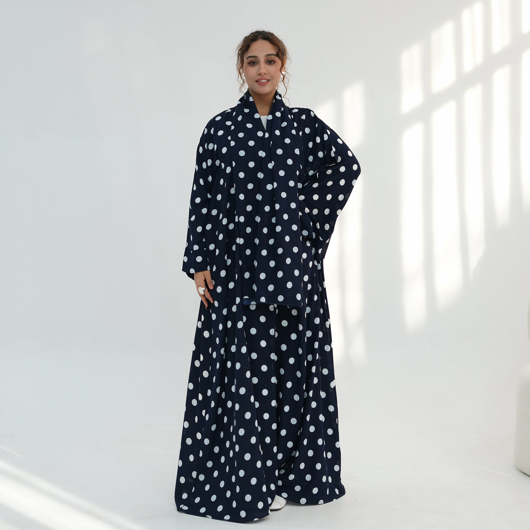 Loriya gorgeous wave cardigan + scarf two-piece set LR1119