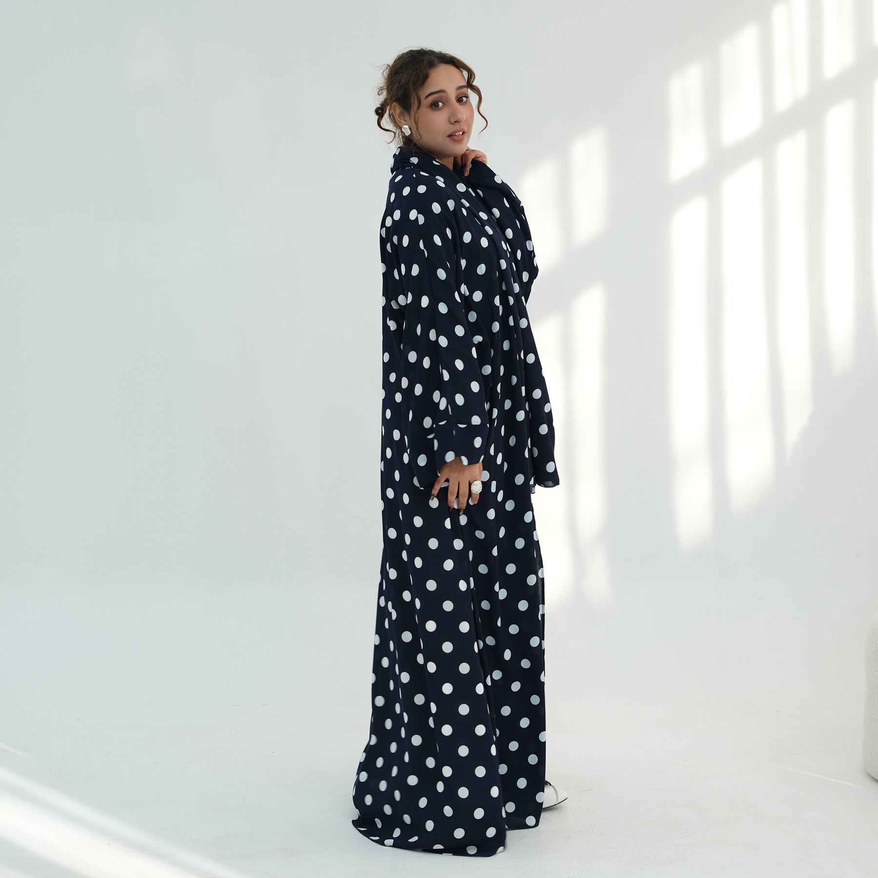 Loriya gorgeous wave cardigan + scarf two-piece set LR1119