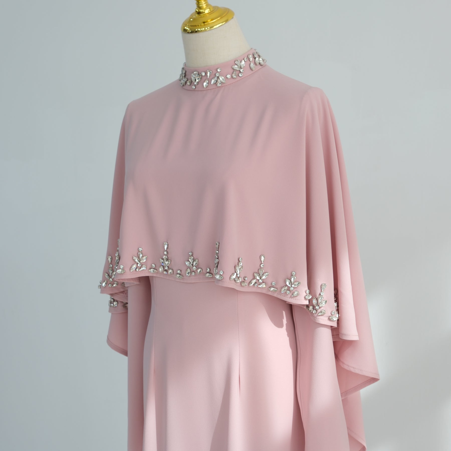 Real shot straight out, large-cutting large-size diamond-studded dress two-piece set 1138