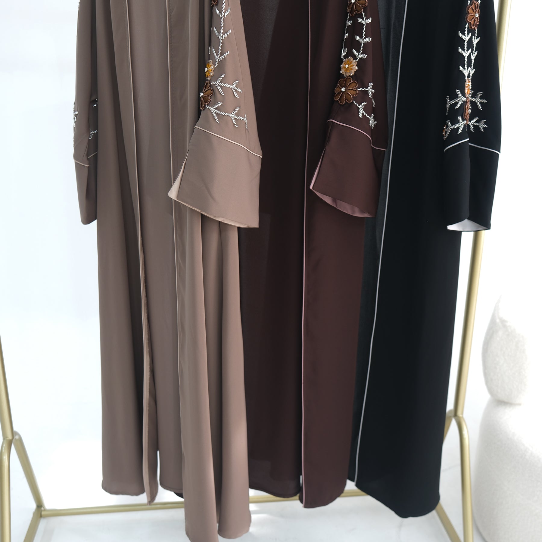 Real photo straight out, embroidered large-size floral handmade beaded cardigan LR1154