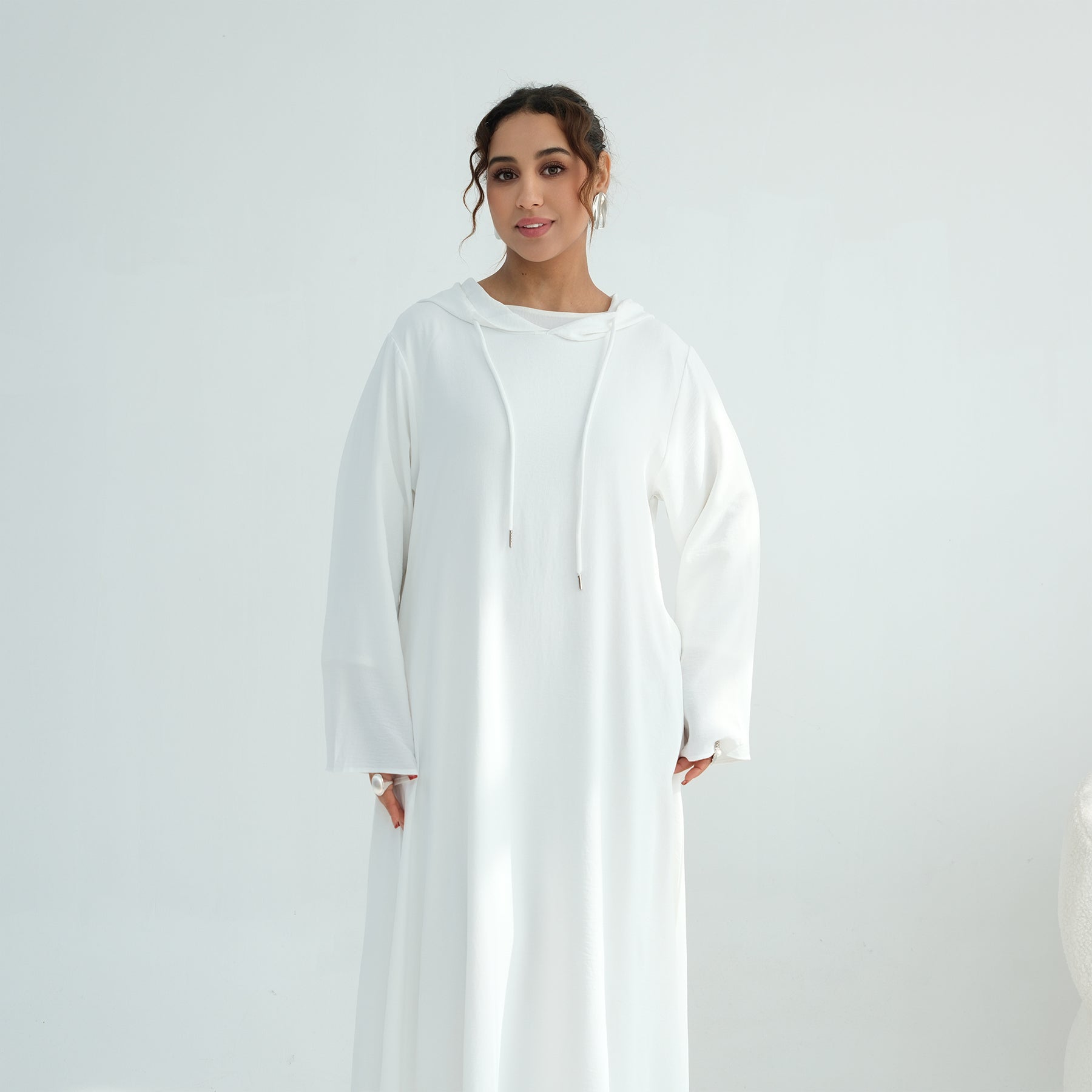 Loriya casual loose large-size hooded dress LR1159