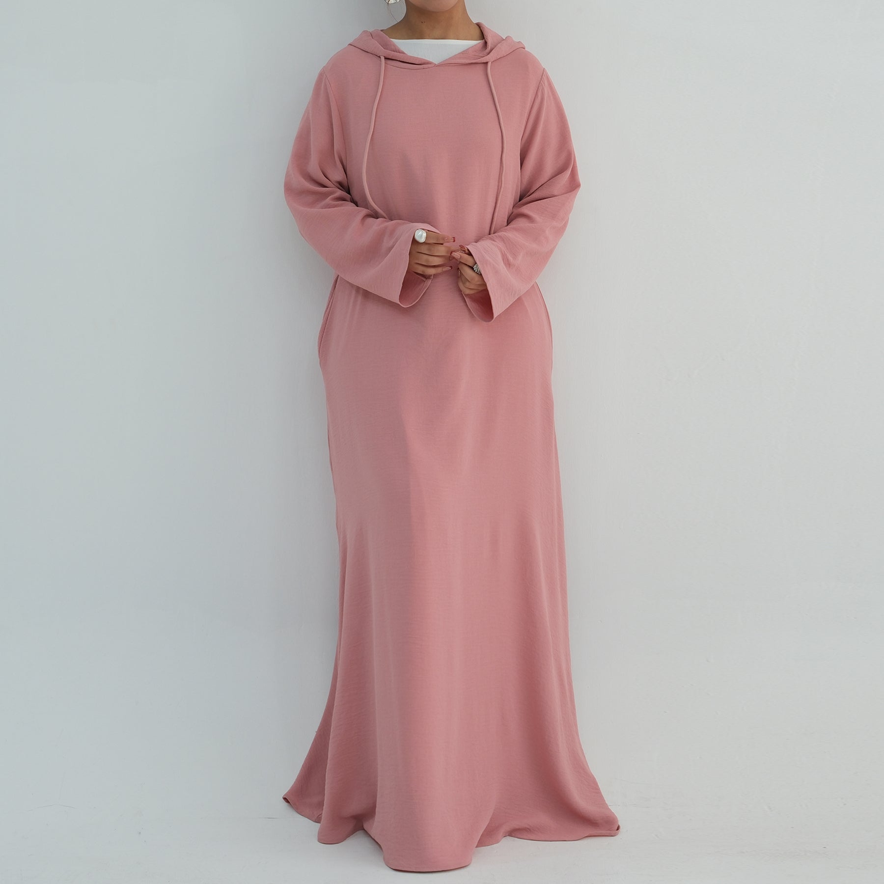 Loriya casual loose large-size hooded dress LR1159