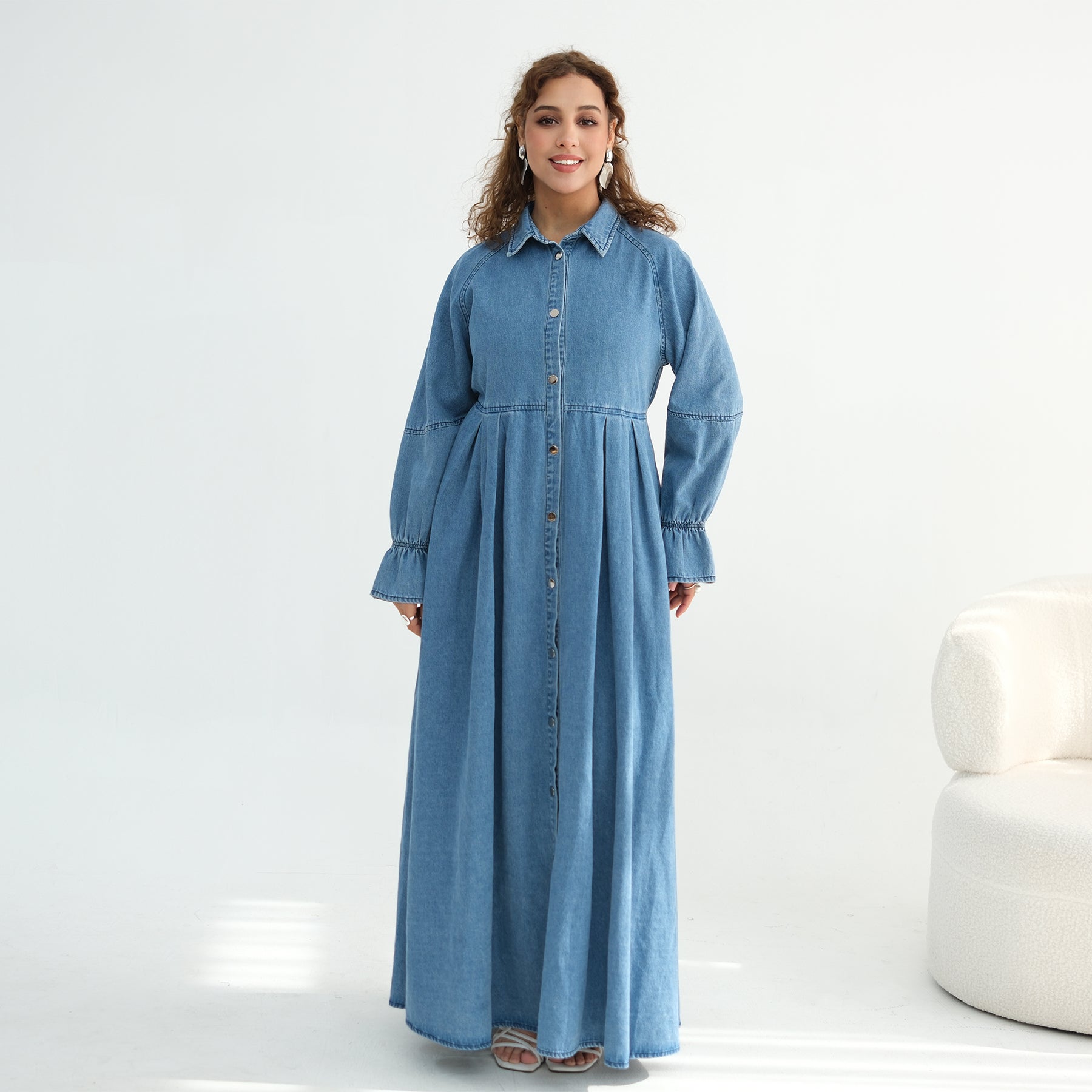 Real shot, denim dress 1164