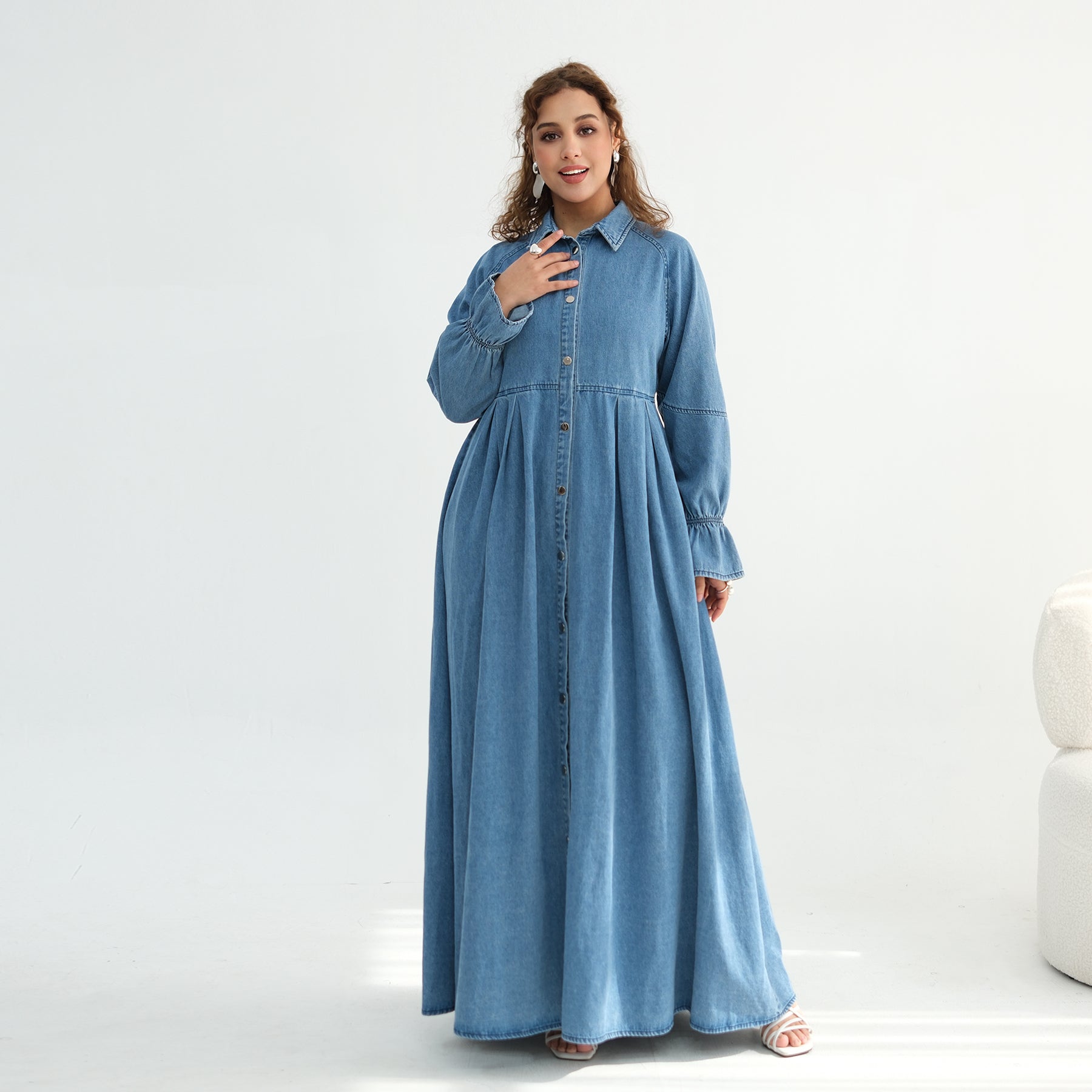 Real shot, denim dress 1164