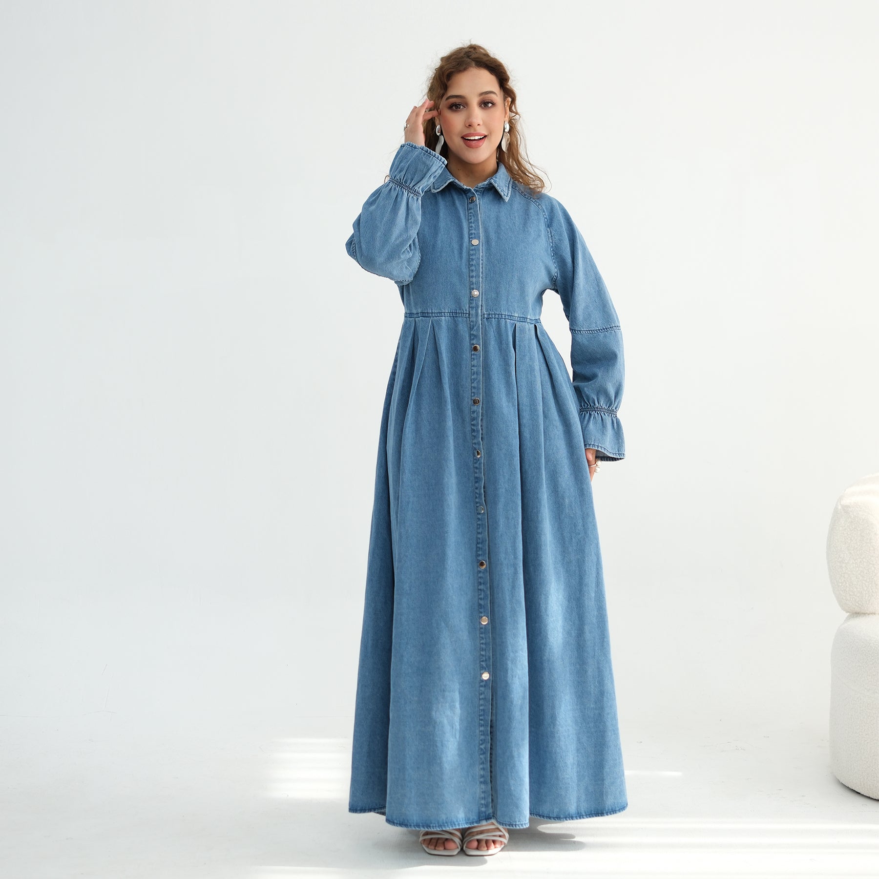 Real shot, denim dress 1164