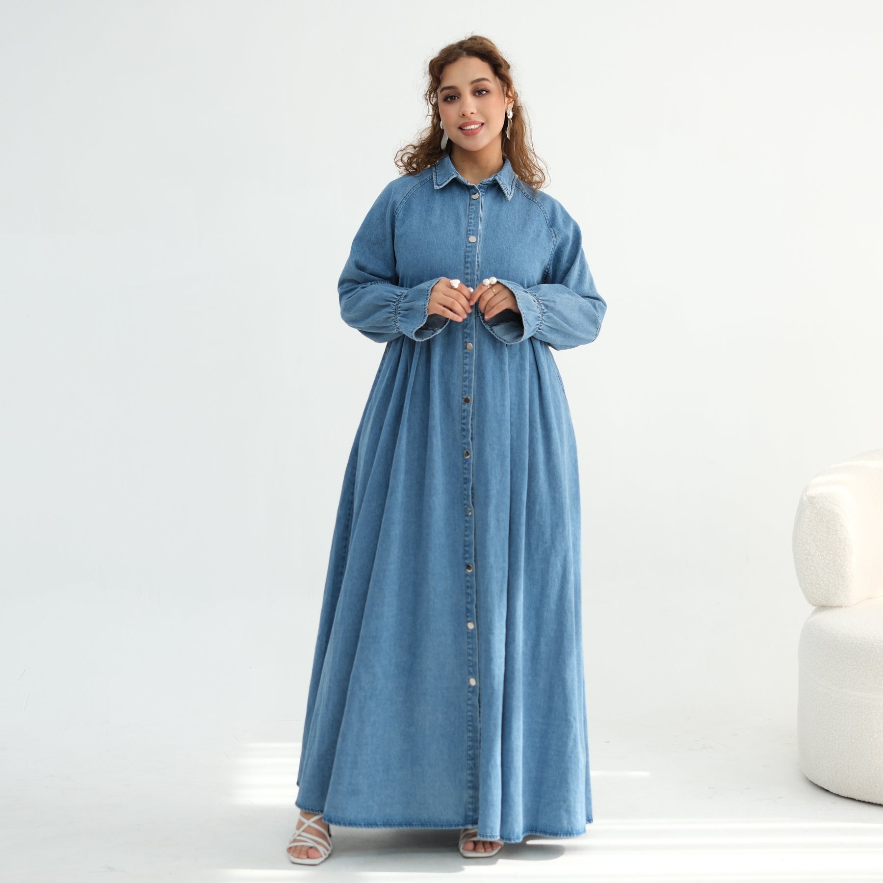 Real shot, denim dress 1164