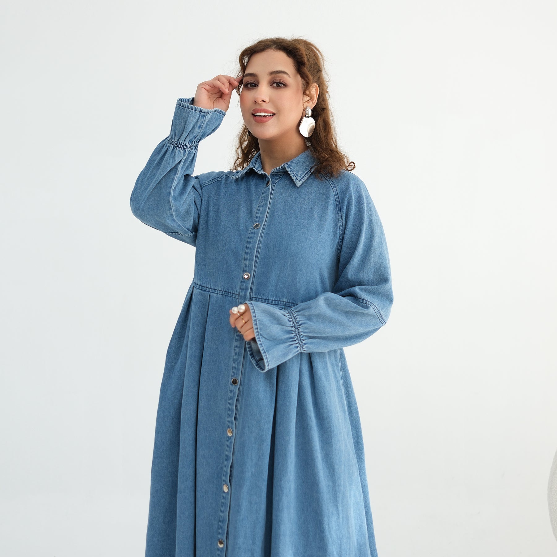 Real shot, denim dress 1164