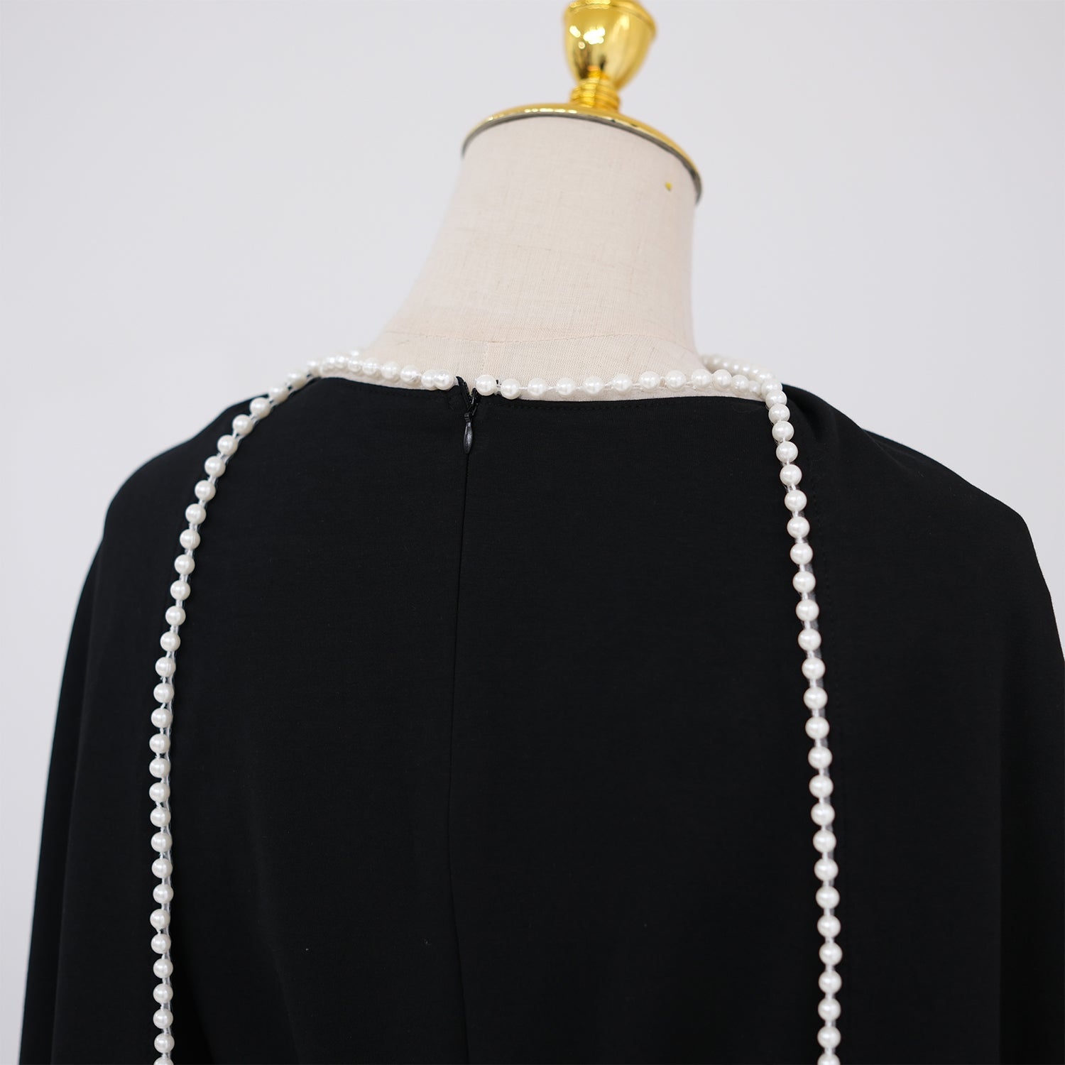 Loriya beaded shawl + long-sleeved dress LR1167
