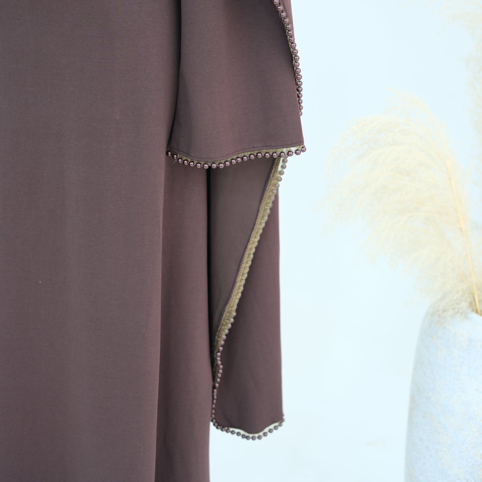 Loriya beaded shawl + long-sleeved dress LR1167