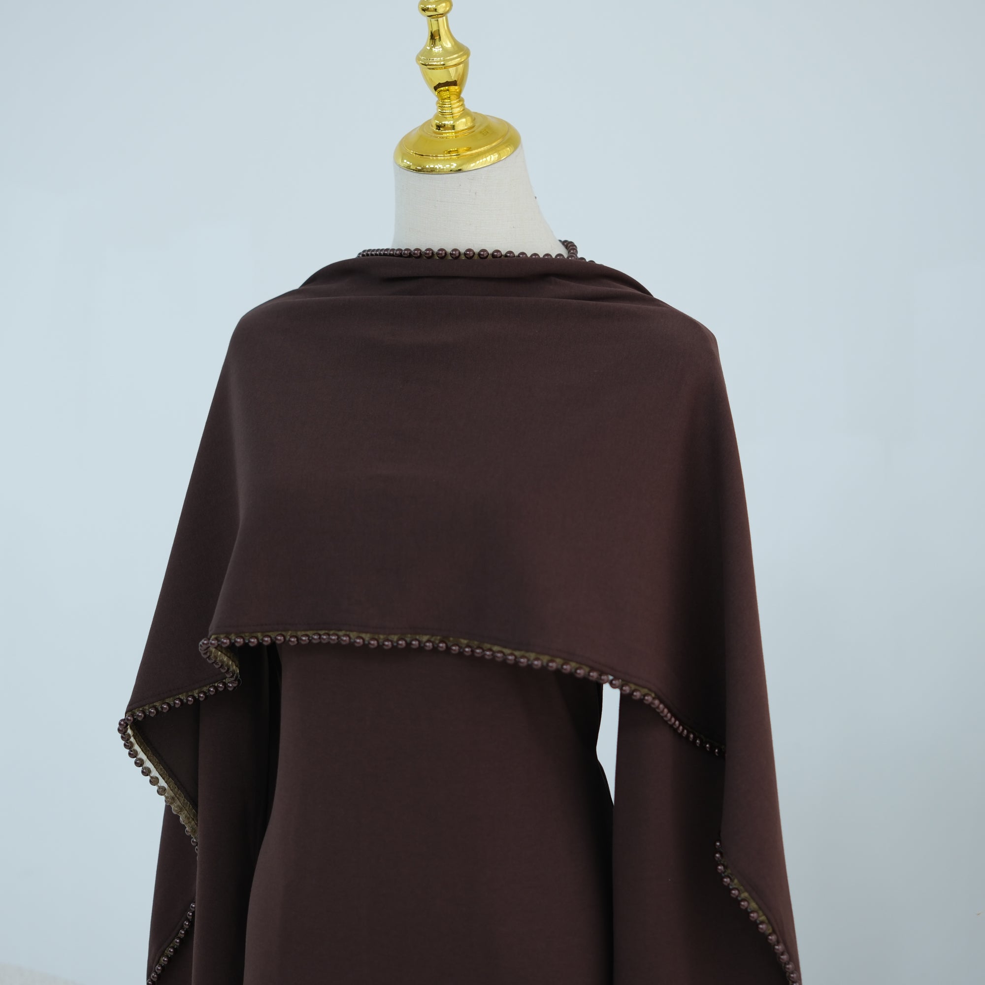Loriya beaded shawl + long-sleeved dress LR1167