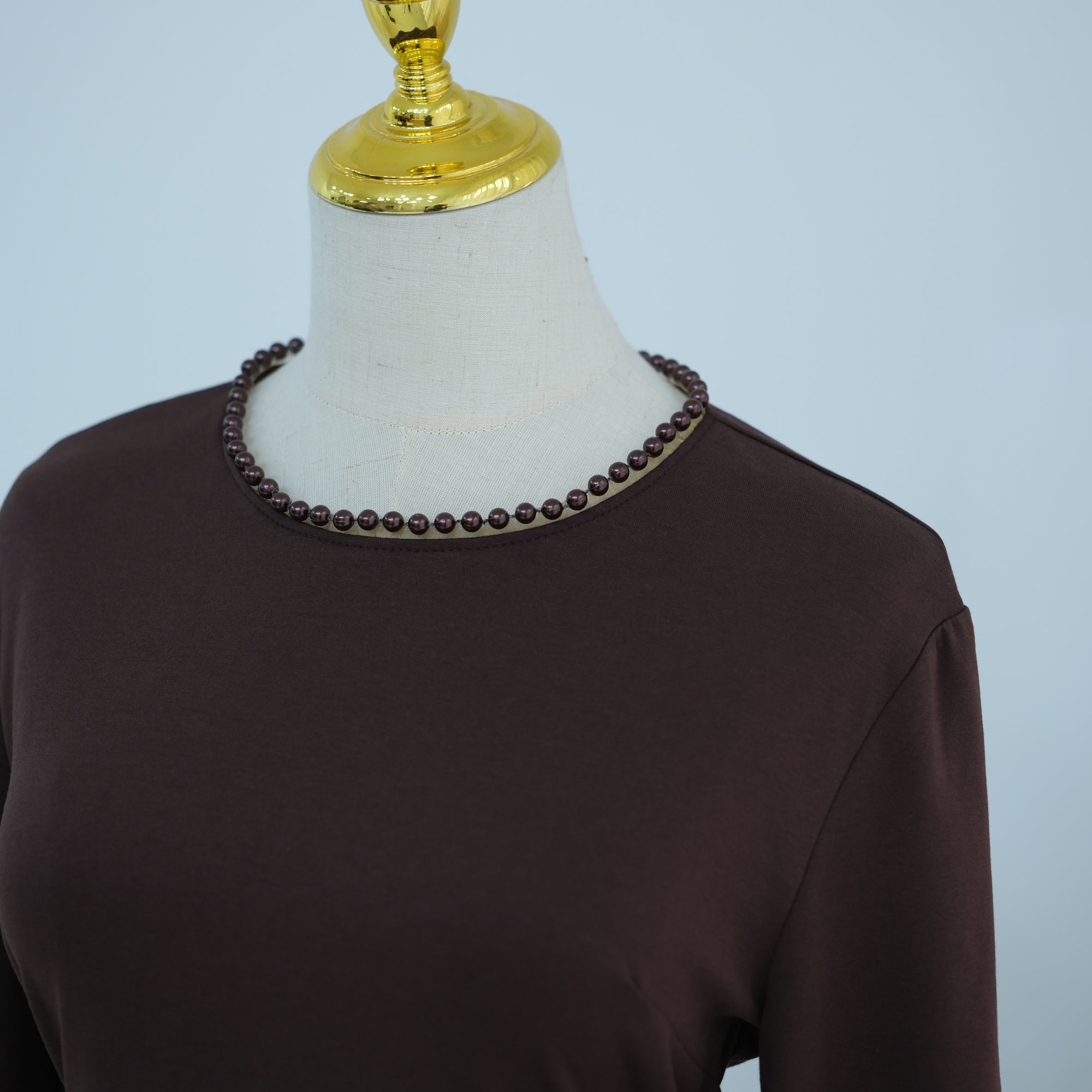 Loriya beaded shawl + long-sleeved dress LR1167