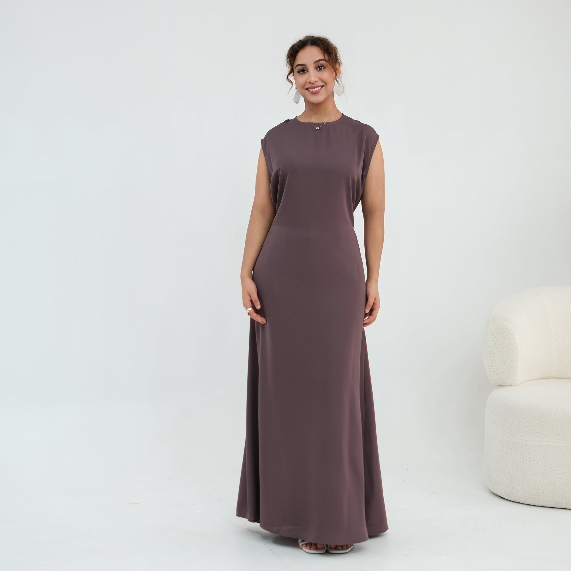 Two-piece set: large-size lace-spliced cardigan + matching dress, LR1184
