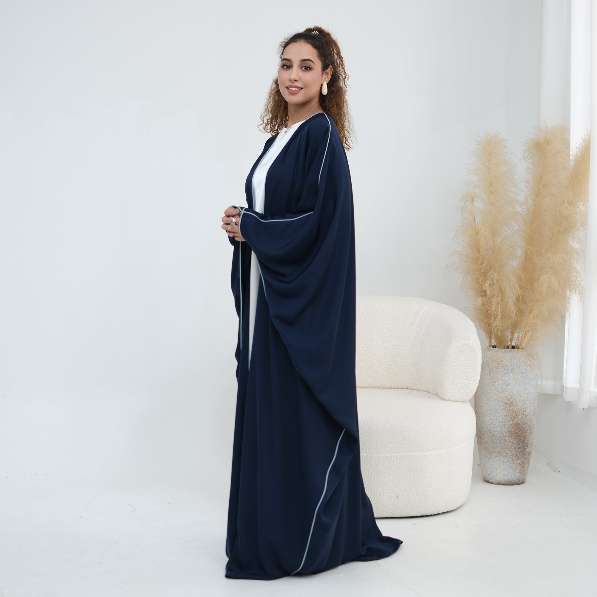 Wide-cut cardigan, long robe, cross-border wholesale, LR1193