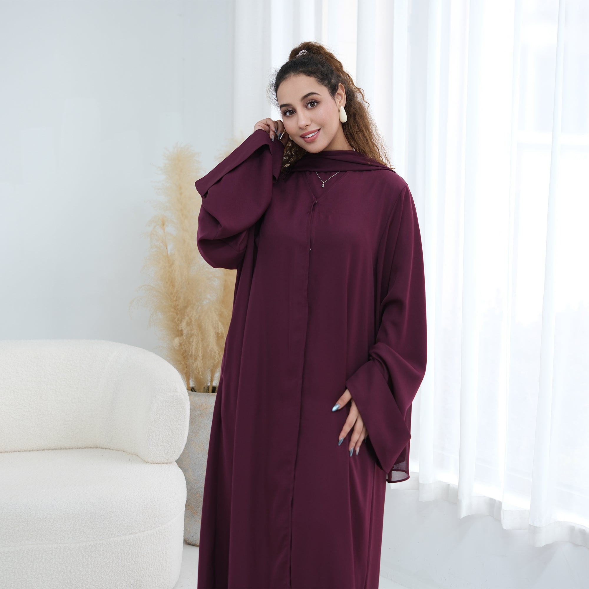 Long sleeved solid color plus size cardigan 1281+sleeveless inner layer 1266