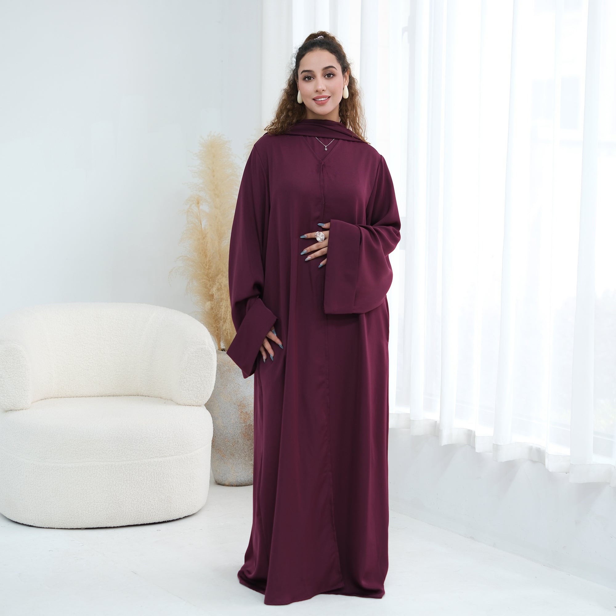 Long sleeved solid color plus size cardigan 1281+sleeveless inner layer 1266