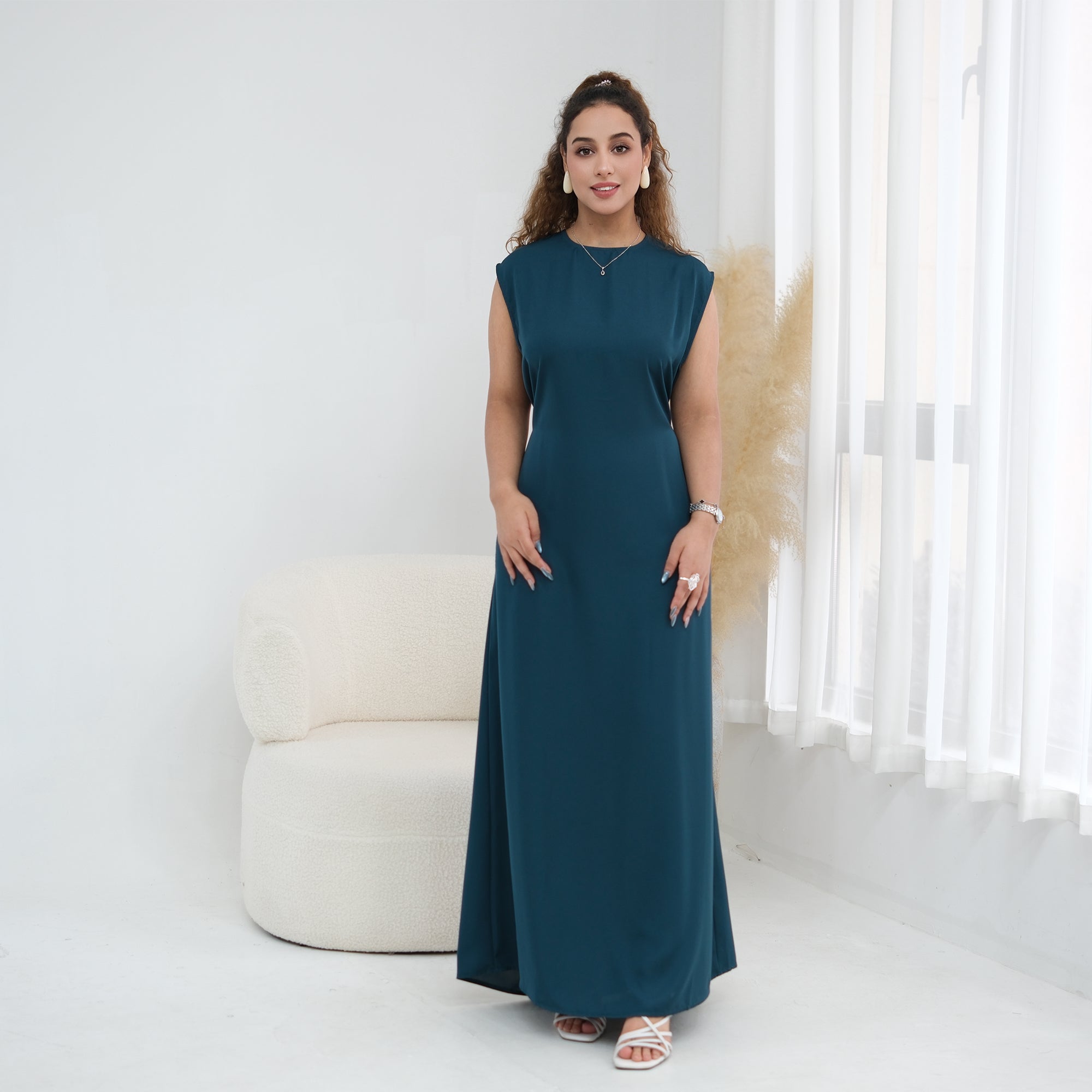 Long sleeved solid color plus size cardigan 1281+sleeveless inner layer 1266