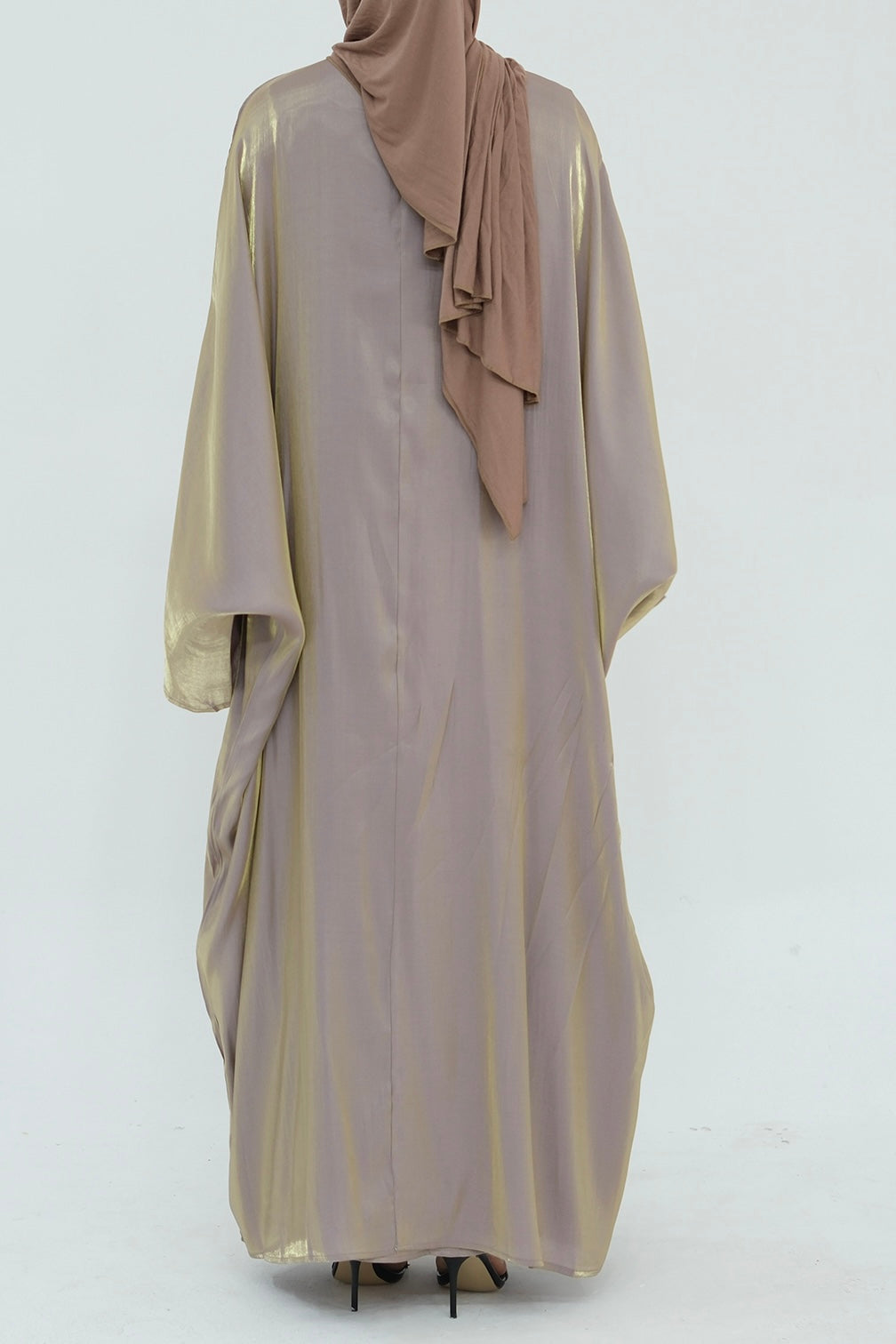 Sania Metallic Shimmer Modest Abaya Set 808 - Lilac