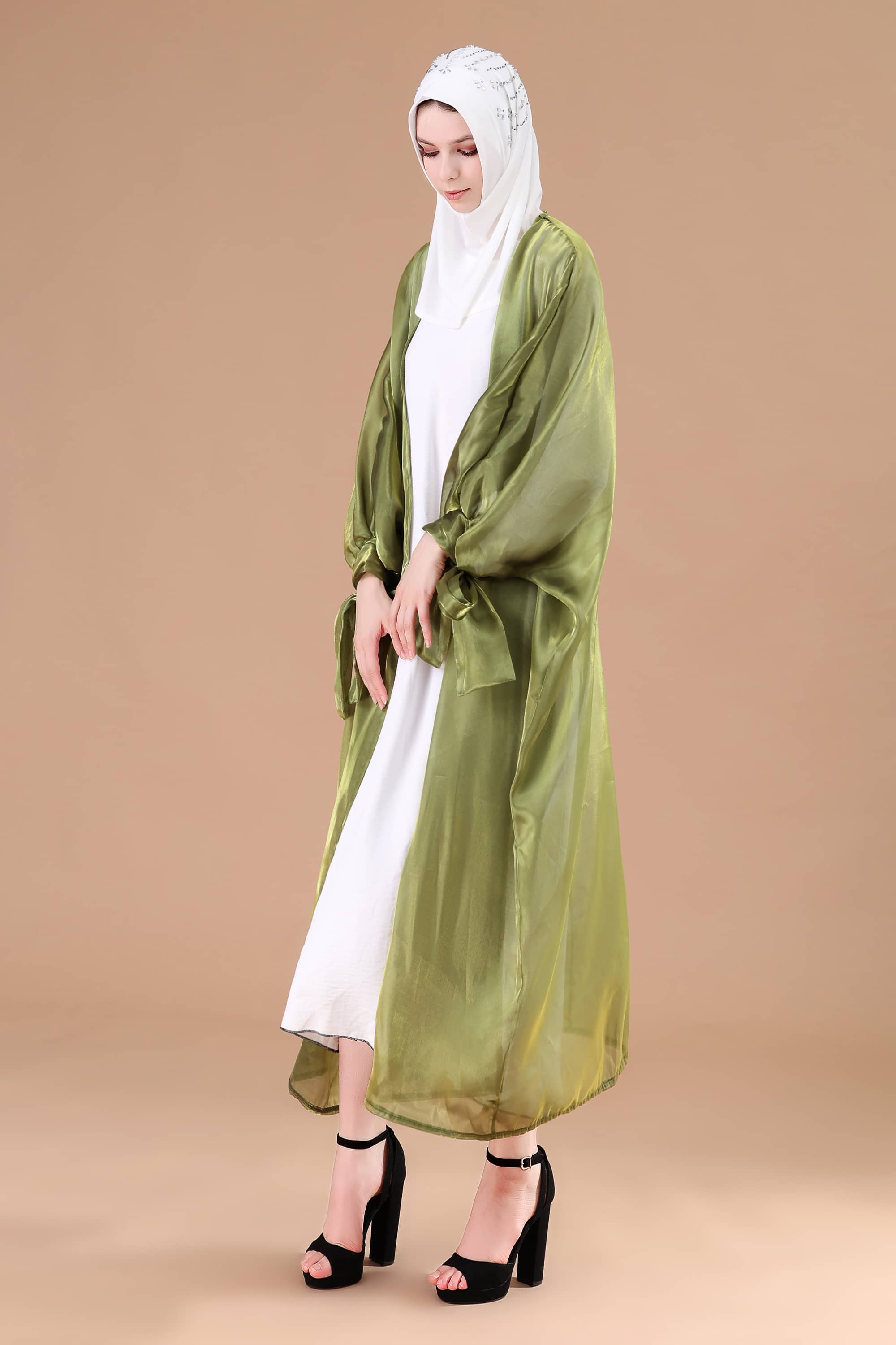 green abaya dress for muslims girls
